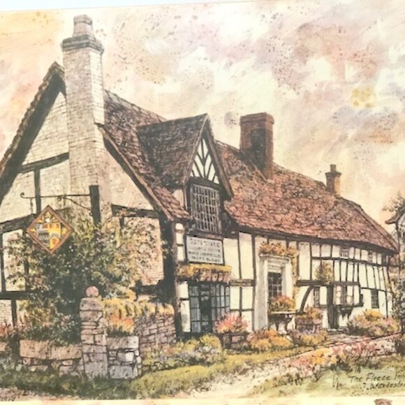 5 Cloverleaf English Pubs Cork Backed Place Mats - Picture 2 of 7